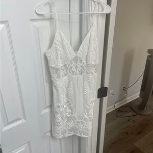 White Bachelorette Mini Dress